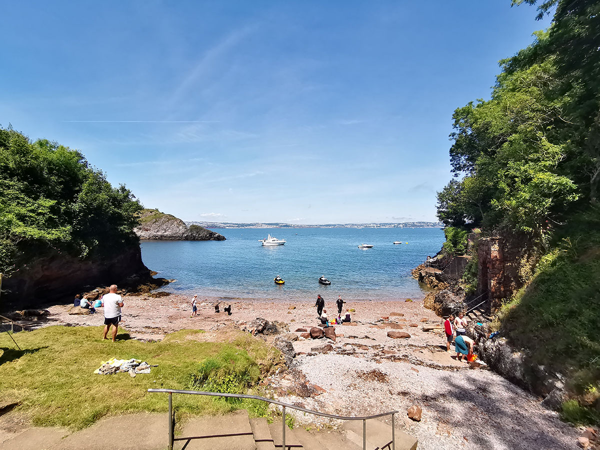 Fishcombe Cove dog-friendly beach, Torbay — year-round dog access